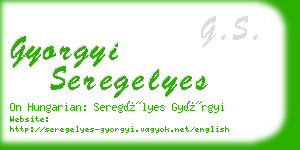 gyorgyi seregelyes business card